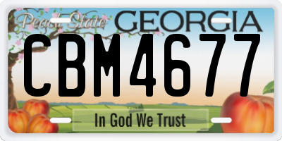 GA license plate CBM4677