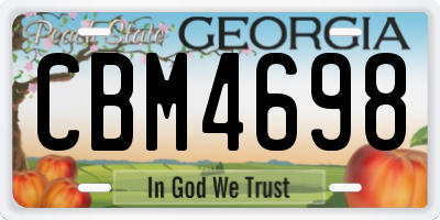 GA license plate CBM4698