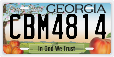 GA license plate CBM4814