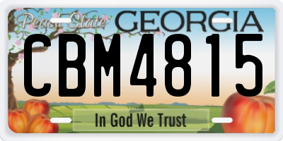 GA license plate CBM4815