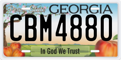 GA license plate CBM4880