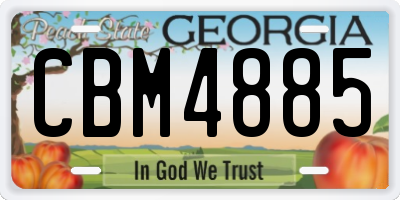 GA license plate CBM4885
