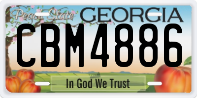 GA license plate CBM4886