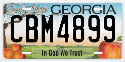 GA license plate CBM4899