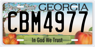 GA license plate CBM4977