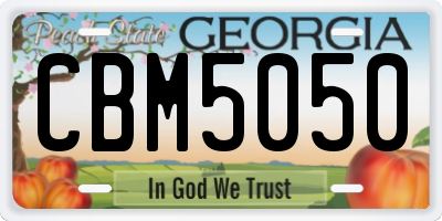GA license plate CBM5050