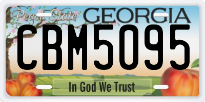 GA license plate CBM5095