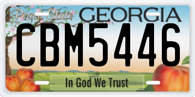 GA license plate CBM5446