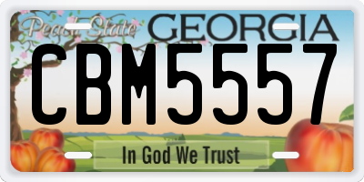 GA license plate CBM5557