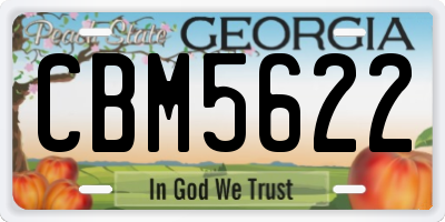 GA license plate CBM5622
