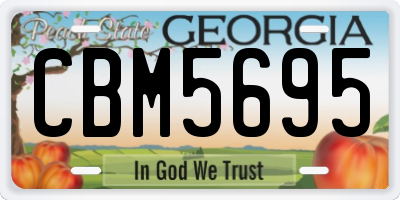 GA license plate CBM5695