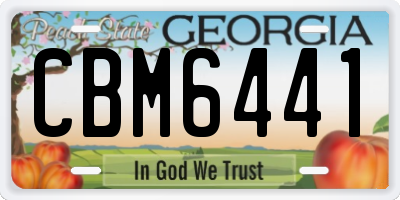 GA license plate CBM6441