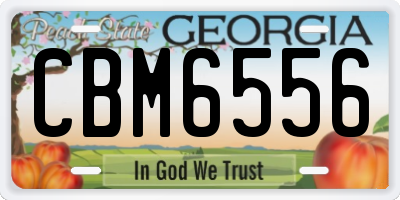 GA license plate CBM6556