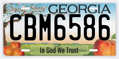 GA license plate CBM6586