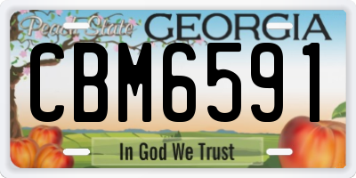 GA license plate CBM6591