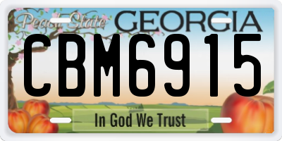 GA license plate CBM6915