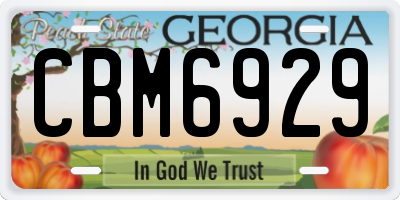 GA license plate CBM6929