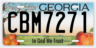 GA license plate CBM7271