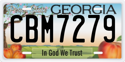 GA license plate CBM7279