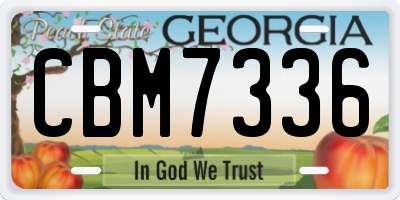 GA license plate CBM7336