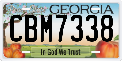 GA license plate CBM7338