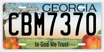 GA license plate CBM7370