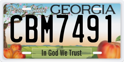 GA license plate CBM7491