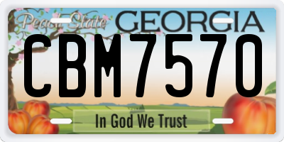 GA license plate CBM7570