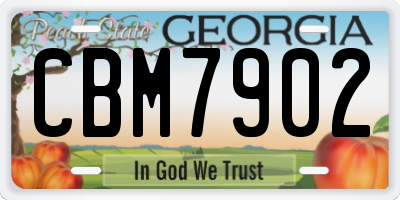 GA license plate CBM7902