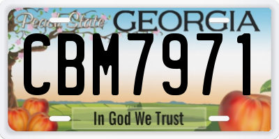 GA license plate CBM7971