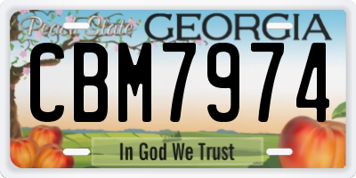 GA license plate CBM7974