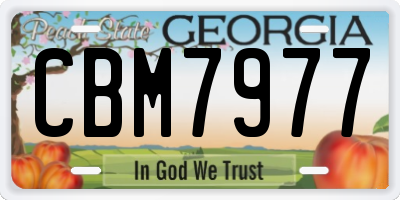 GA license plate CBM7977