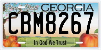 GA license plate CBM8267
