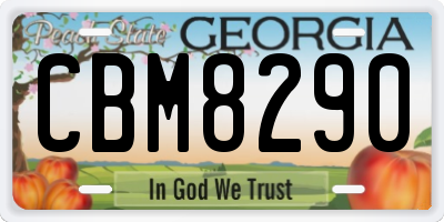 GA license plate CBM8290
