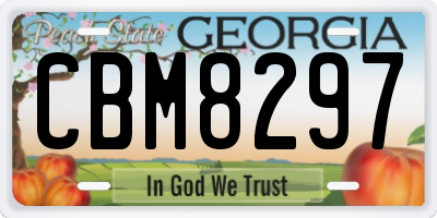 GA license plate CBM8297