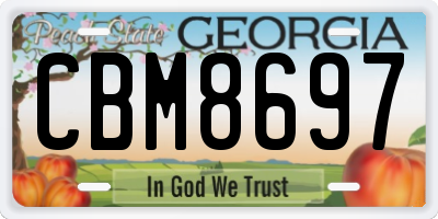 GA license plate CBM8697