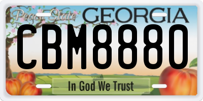 GA license plate CBM8880
