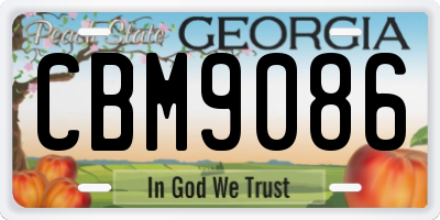 GA license plate CBM9086