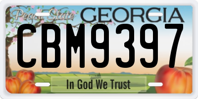 GA license plate CBM9397