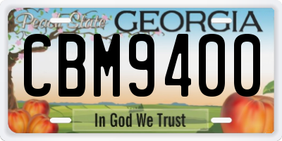 GA license plate CBM9400