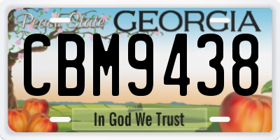 GA license plate CBM9438