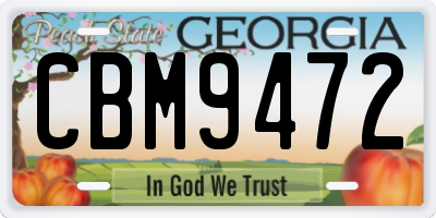 GA license plate CBM9472