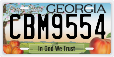 GA license plate CBM9554