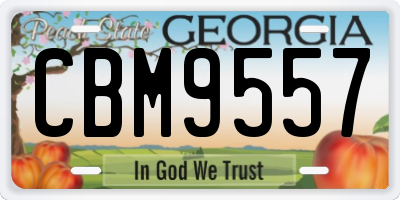 GA license plate CBM9557