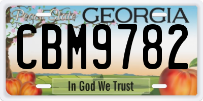 GA license plate CBM9782