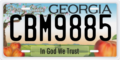 GA license plate CBM9885