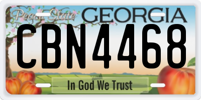 GA license plate CBN4468