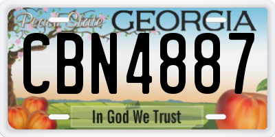 GA license plate CBN4887