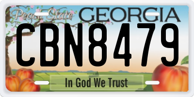 GA license plate CBN8479