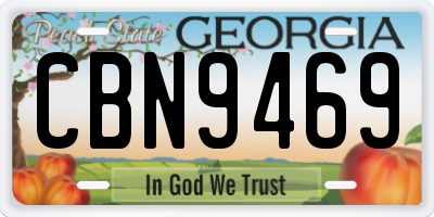 GA license plate CBN9469